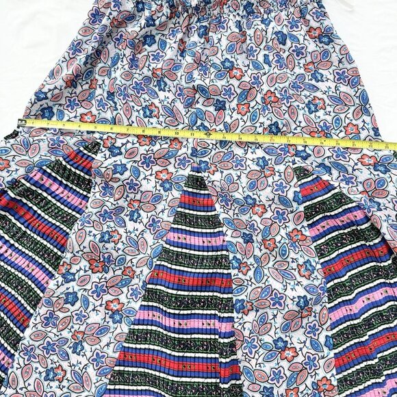 Diane Freis Georgette rare Vintage 80s Pleated Skirt full A-line sz 12 - Picture 11 of 11